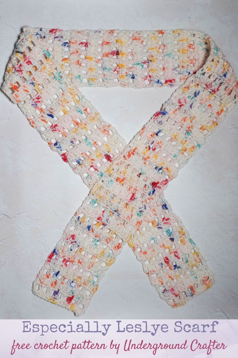 Especially Leslye Scarf Free Crochet pattern by Underground Crafter