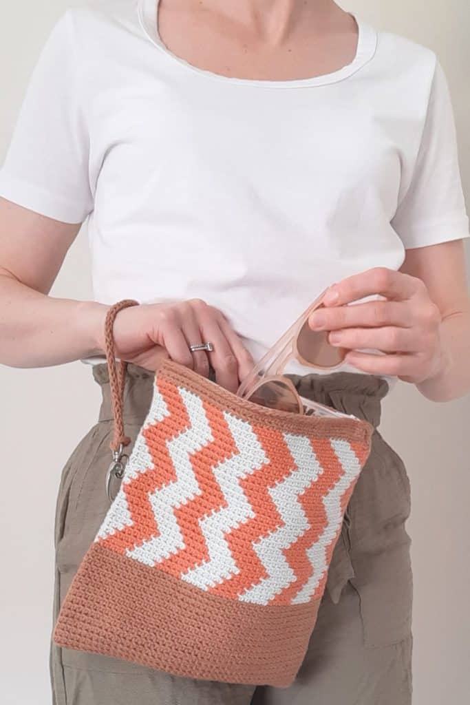 Chevron Tapestry Crochet Clutch by Ned and Mimi